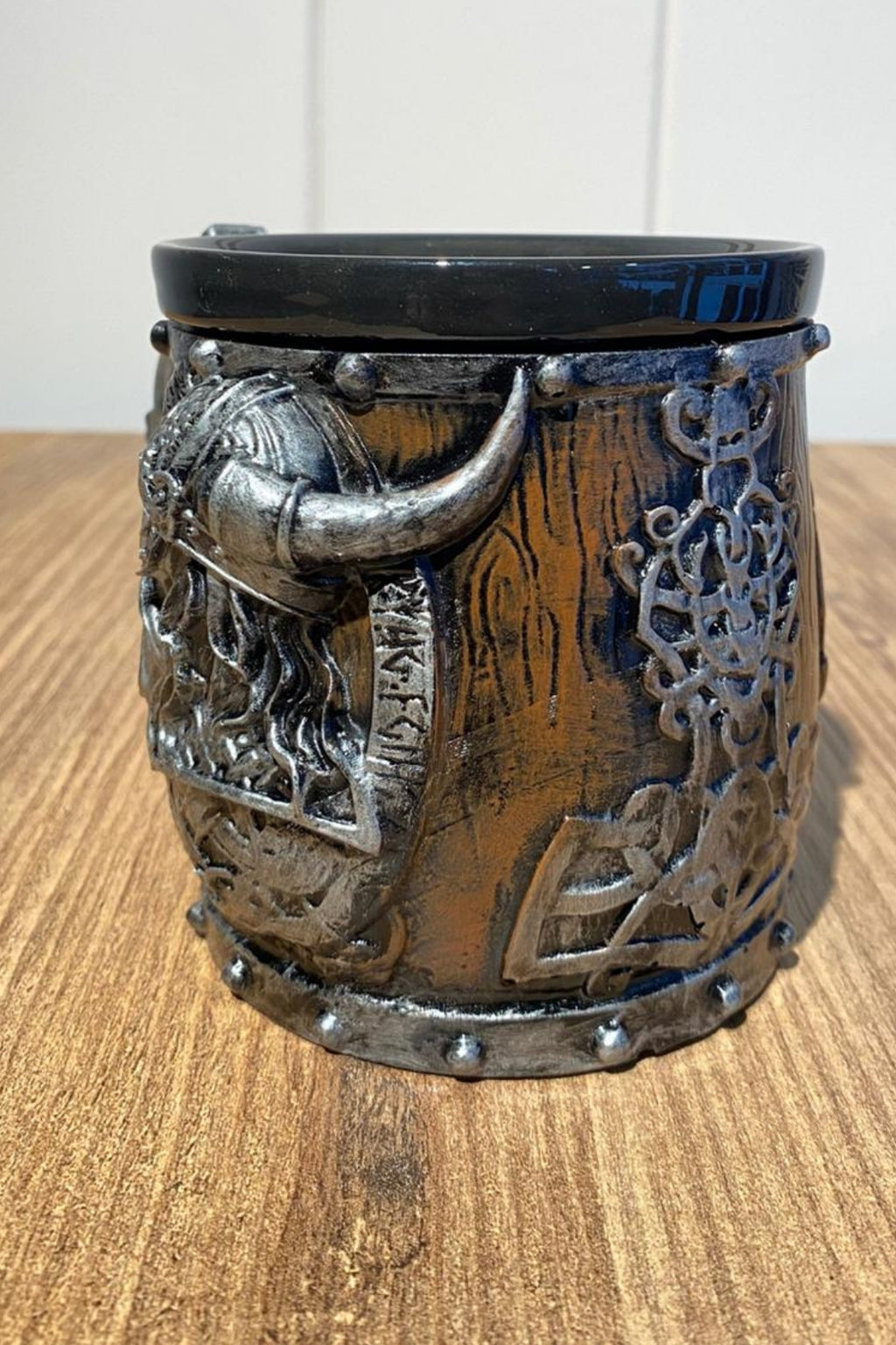 Viking Warrior Mug – Norse Mythology Dragon Handle Tankard