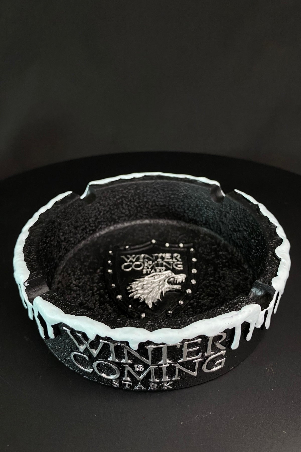 Winter Kingdom Ashtray – Frost Style Decorative Resin Piece
