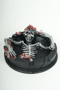 Gothic Skeleton Ashtray with Floral Details