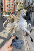 White Wizard With Horse Statue, Fan Art Statue
