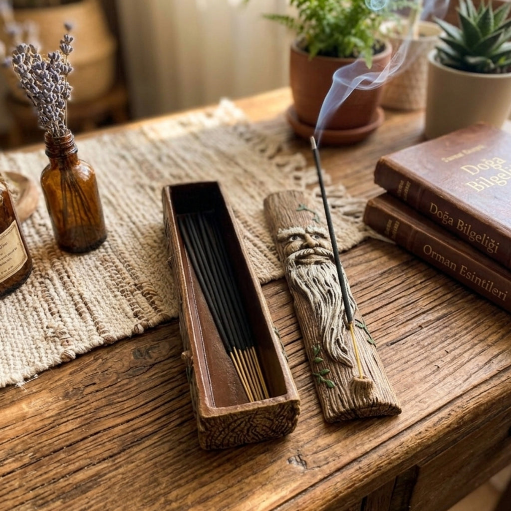 Wise Tree Incense Holder with Storage Compartment