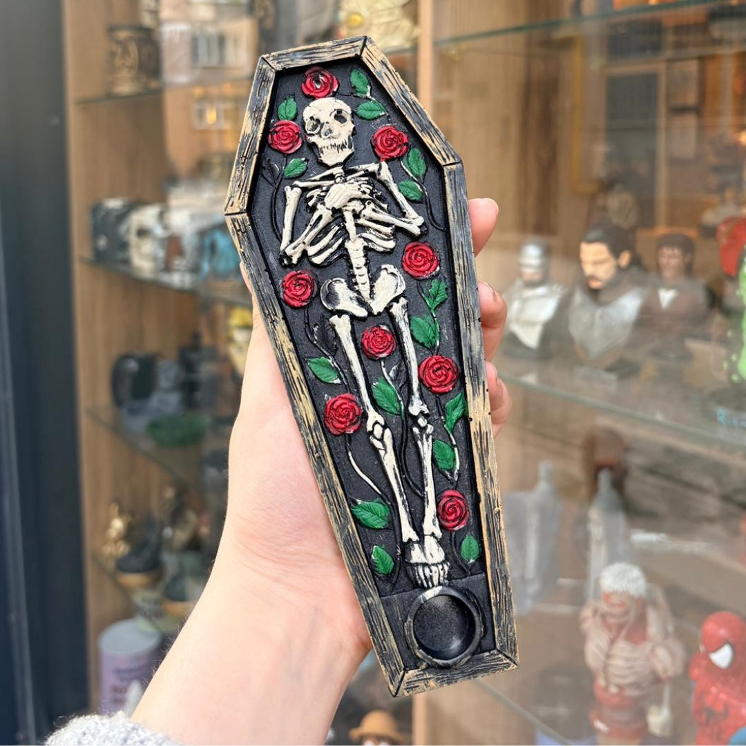 Skeleton Coffin Incense Holder