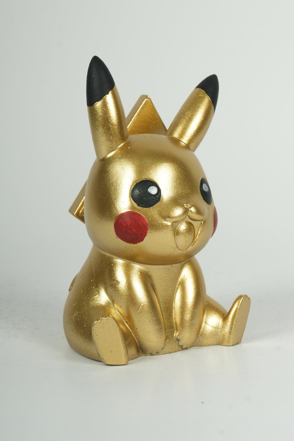 Golden Electric Mouse Statue – Cute Anime Creature Collectible