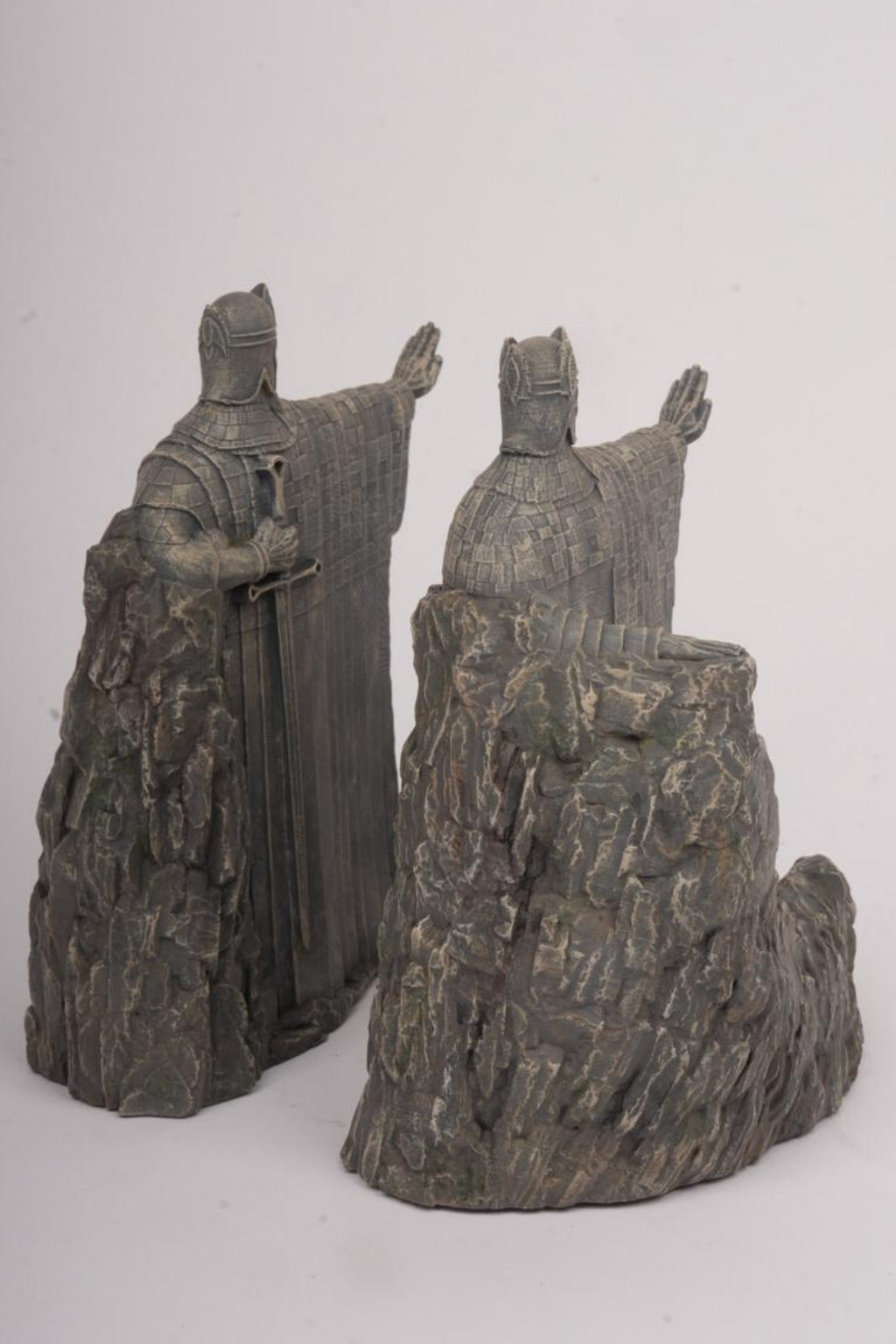 Ancient River Gatekeepers -Twin Polystone Statues