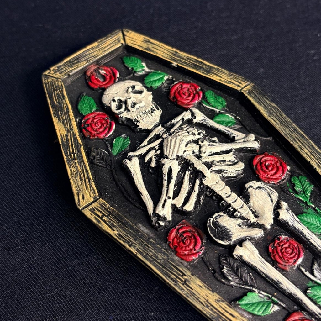Skeleton Coffin Incense Holder