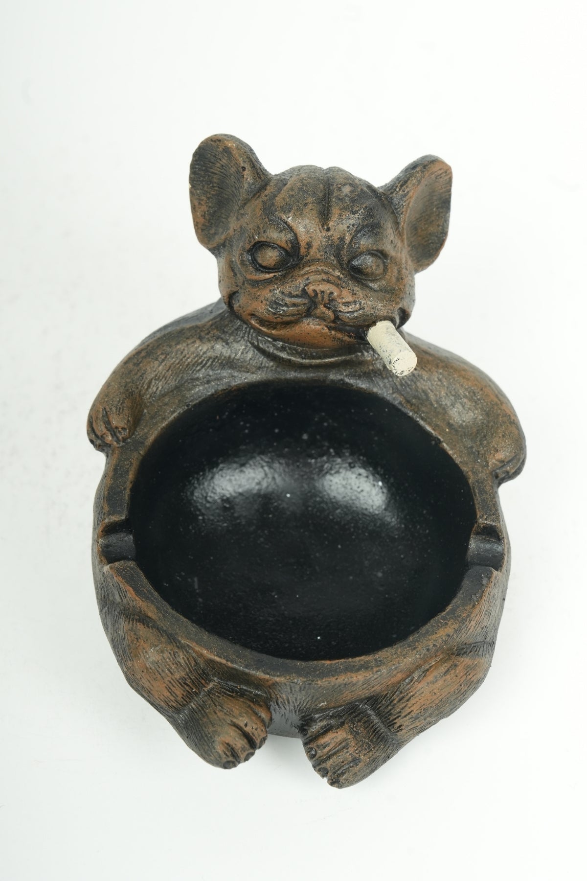 Cute Bulldog Ashtray – Decorative Polyester Design