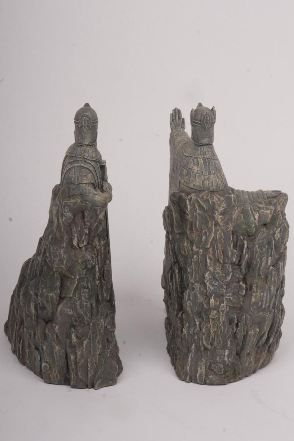 Ancient River Gatekeepers -Twin Polystone Statues