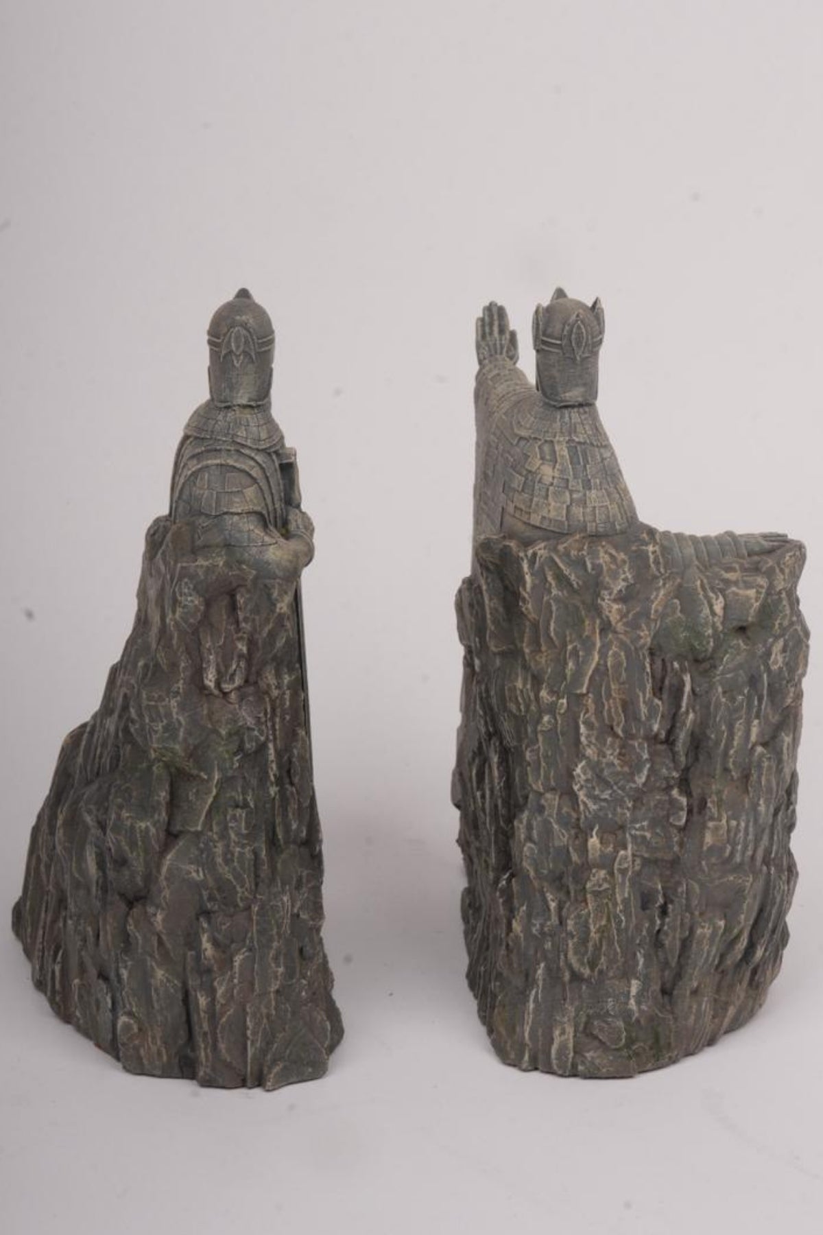 Ancient River Gatekeepers -Twin Polystone Statues