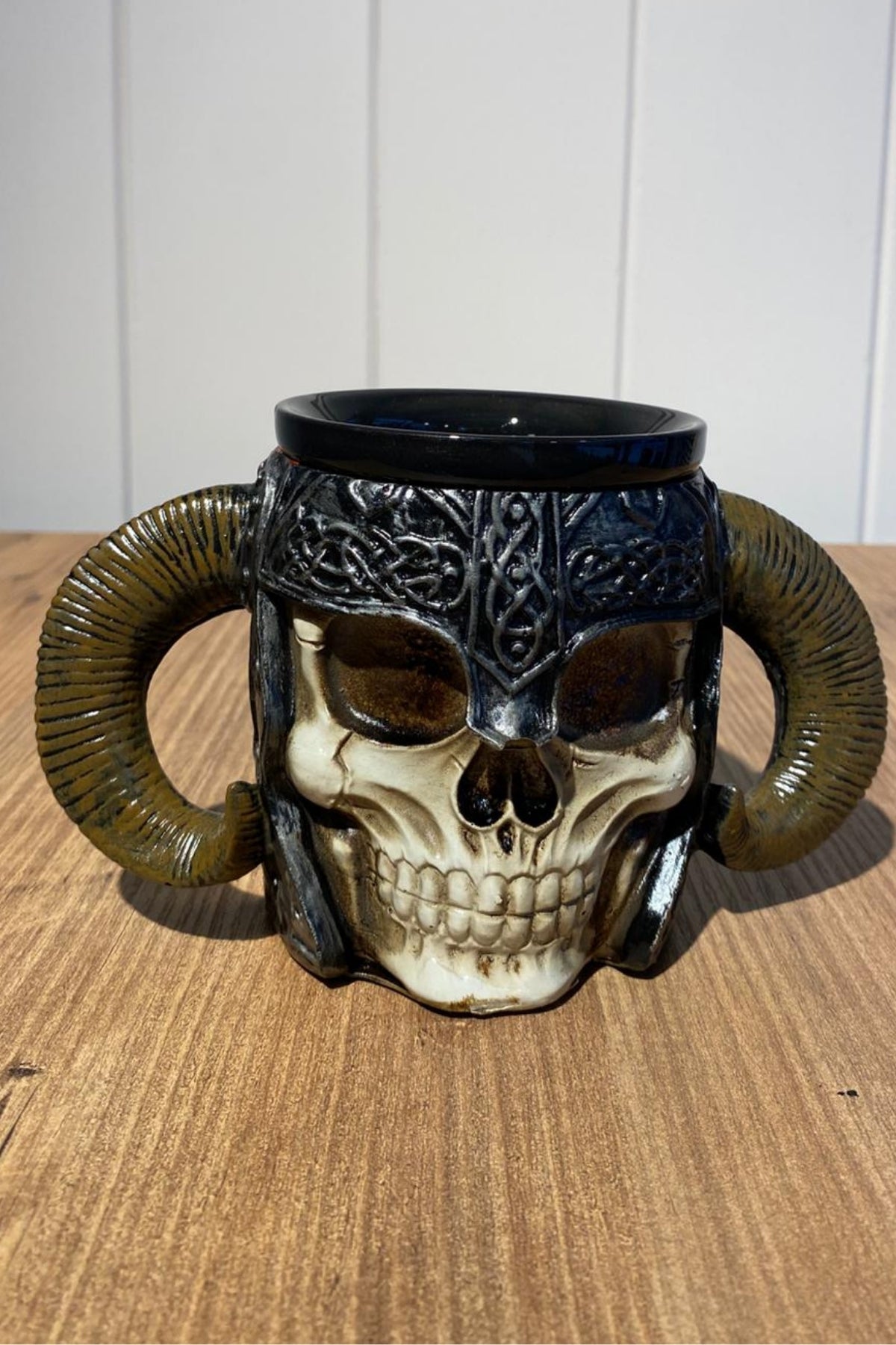 Skull Horned Mug – Dark Fantasy Collectible Cup