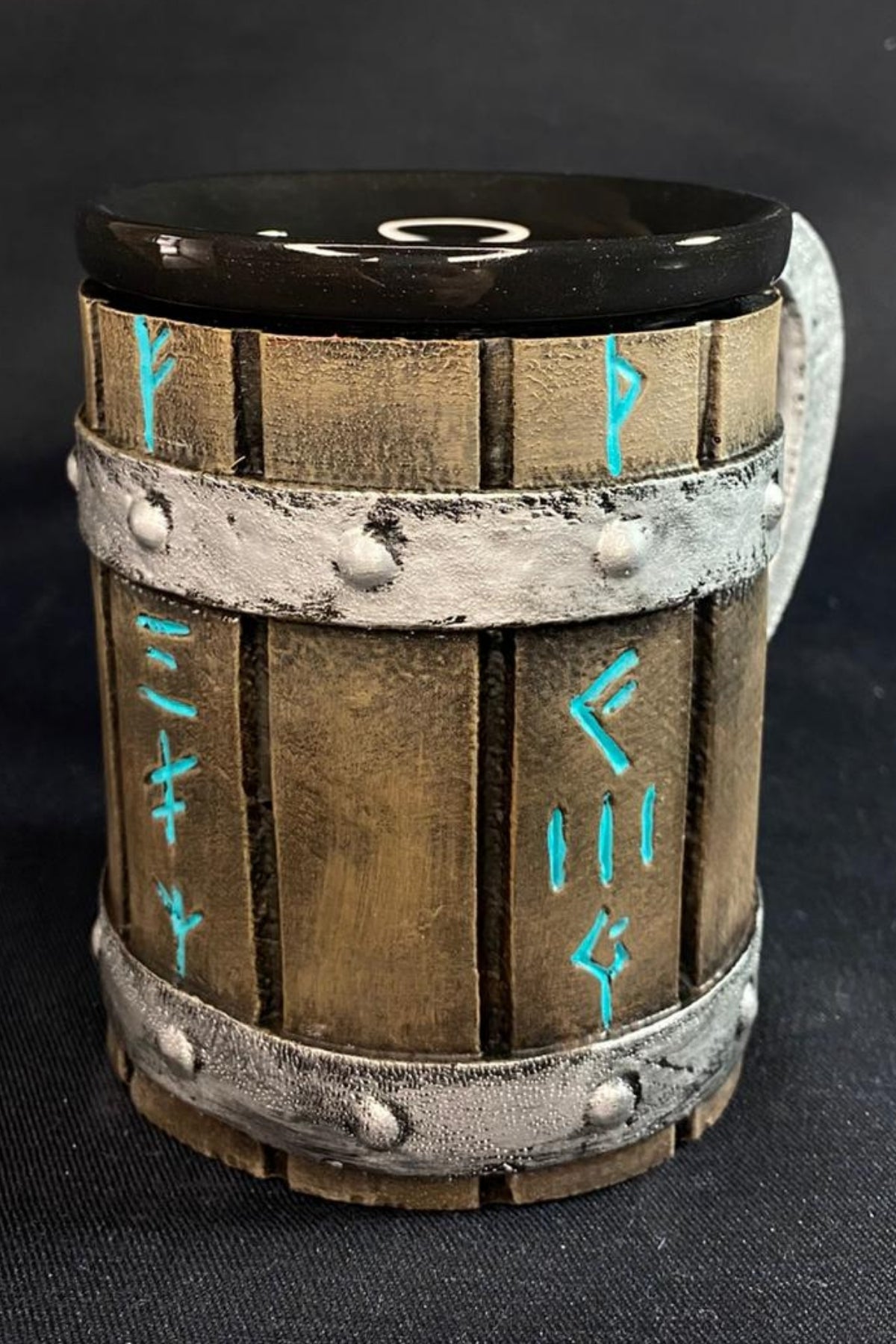 Viking Rune Carved Collectible Mug