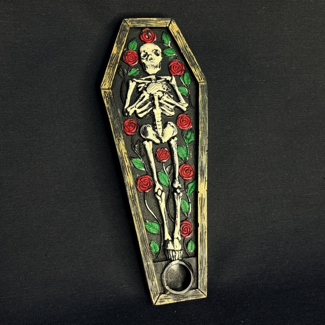 Skeleton Coffin Incense Holder