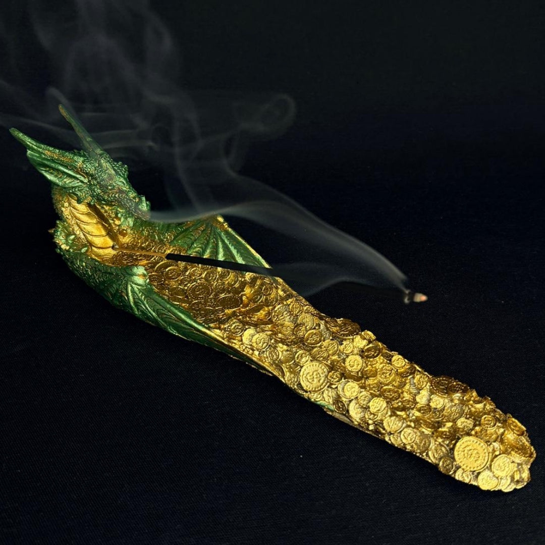 Green Dragon Hoard Incense Holder