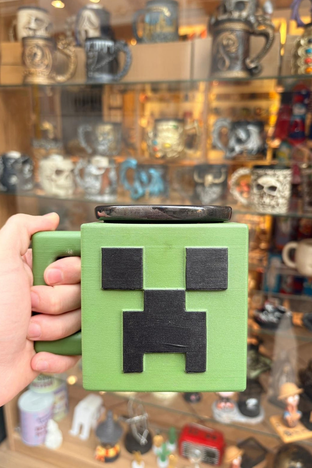 Creeper-Inspired Pixel Gaming Collectible Mug