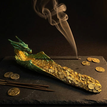 Green Dragon Hoard Incense Holder